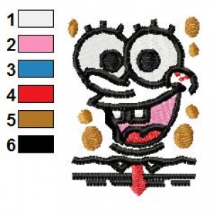 SpongeBob Applique Embroidery Design